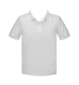 WHITE GOLF SHIRT, UNISEX, SHORT SLEEVE, YOUTH