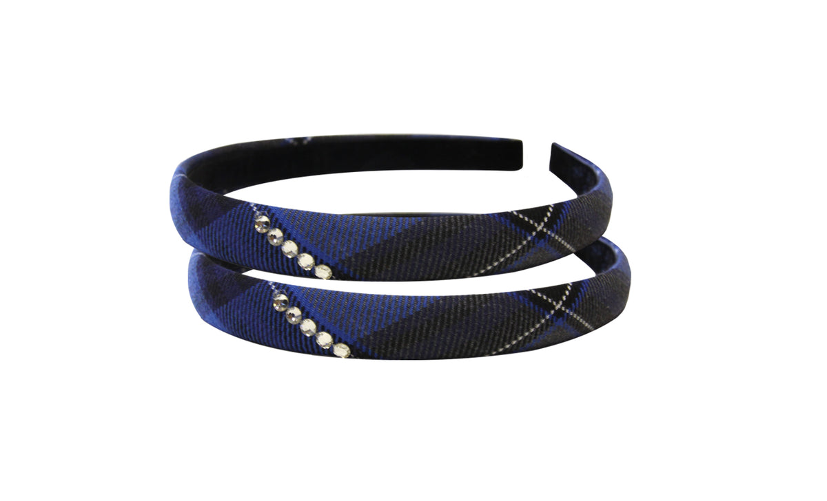 TARTAN HAIRBAND WITH CRYSTALS, 2901-59 *FINAL SALE*