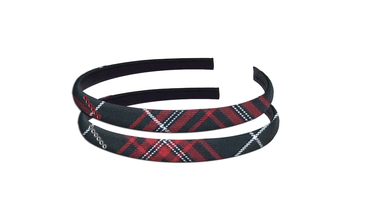 TARTAN HAIRBAND WITH CRYSTALS, 2901-02 *FINAL SALE*