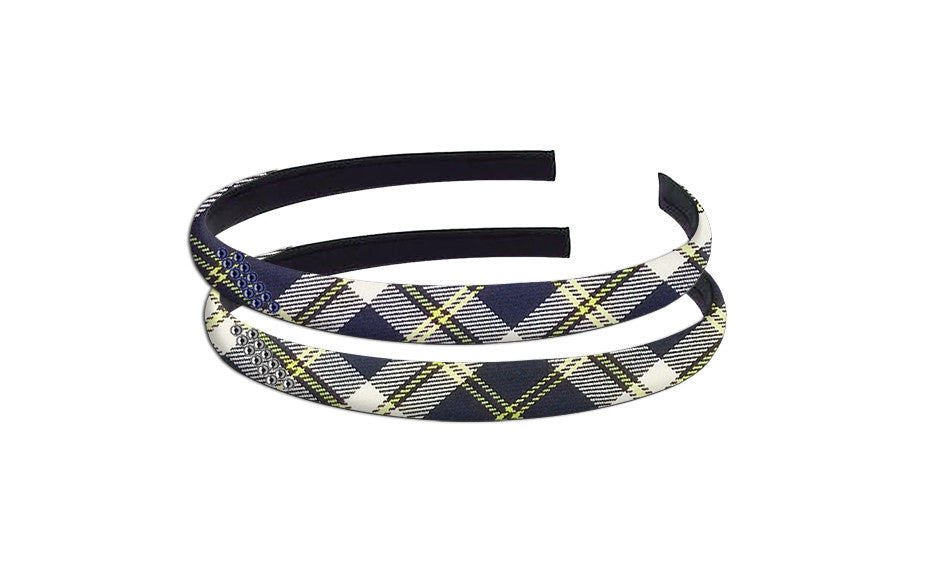 TARTAN HAIRBAND WITH CRYSTALS, 2901-20 *FINAL SALE*