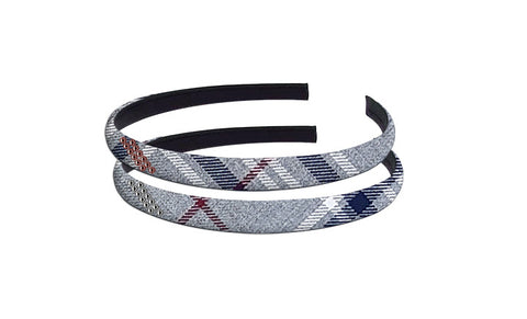 TARTAN HAIRBAND WITH CRYSTALS, 2901-11 *FINAL SALE*
