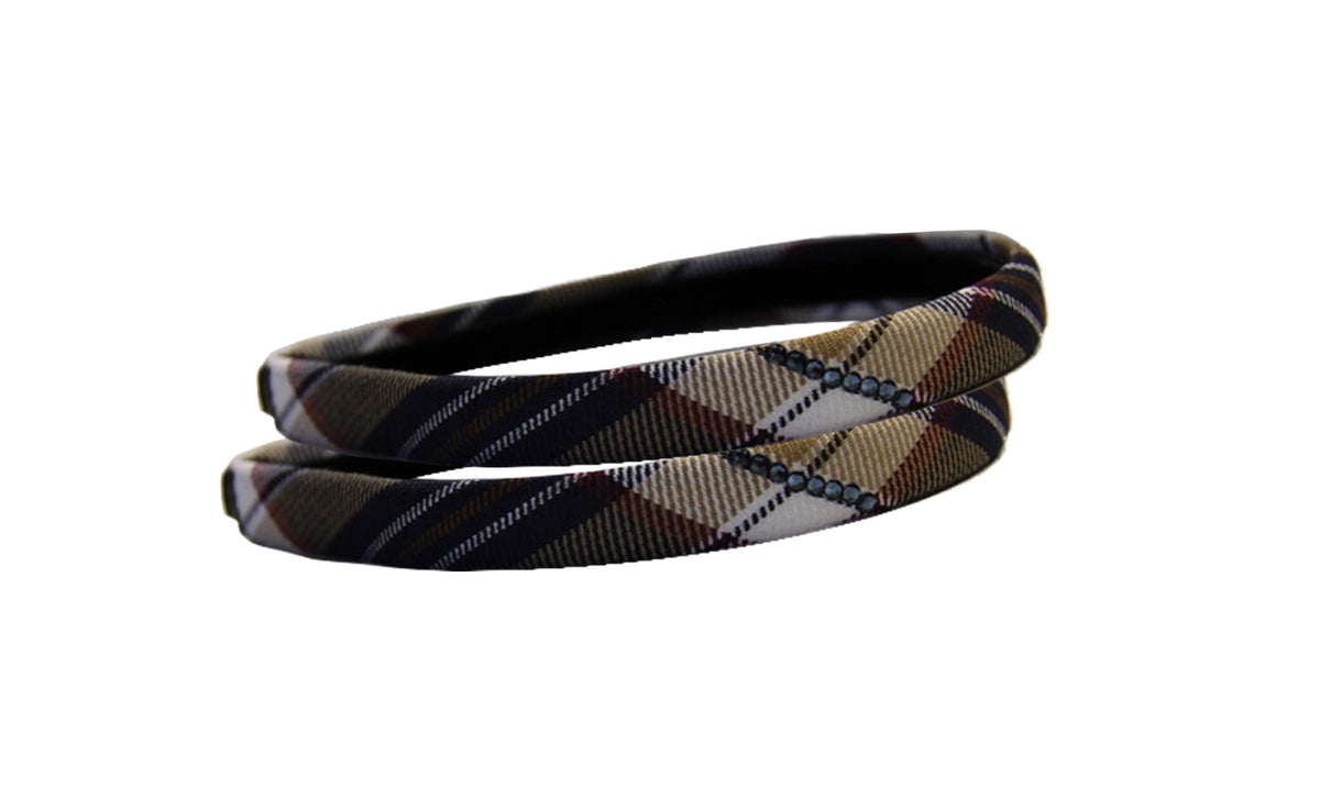 TARTAN HAIRBAND WITH CRYSTALS, 2901-47 *FINAL SALE*