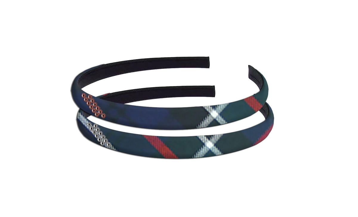 TARTAN HAIRBAND WITH CRYSTALS, 2901-15 *FINAL SALE*