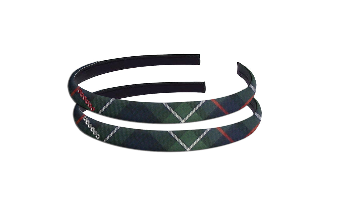 TARTAN HAIRBAND WITH CRYSTALS, 2901-09 *FINAL SALE*
