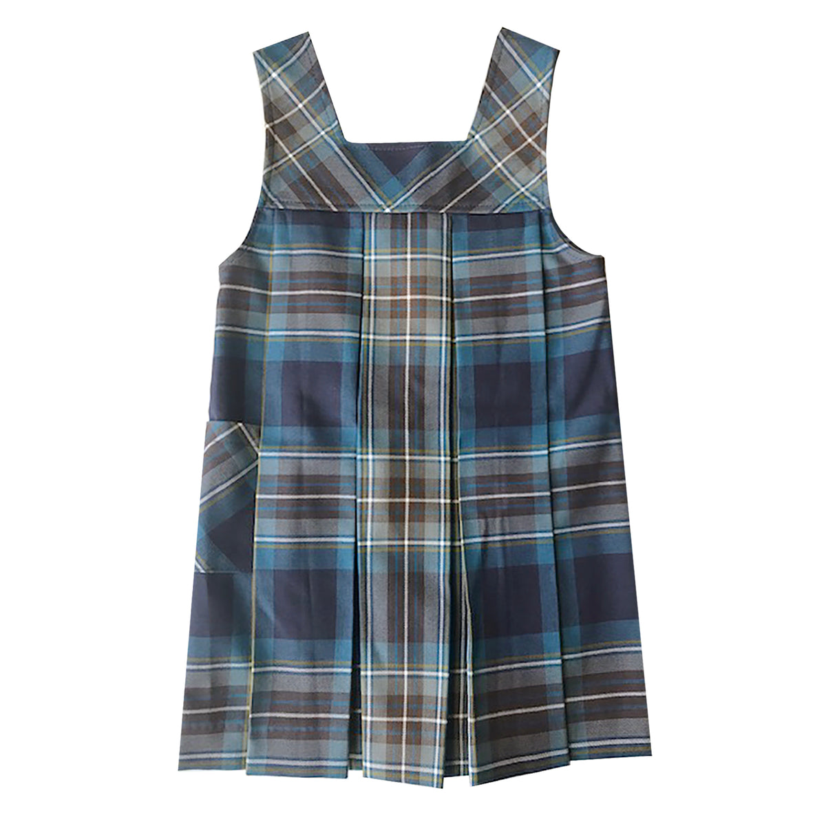 TARTAN TUNIC, STANDARD FRONT PLEATS WITHOUT ZIPPER, POLY/VISCOSE, 2901-55