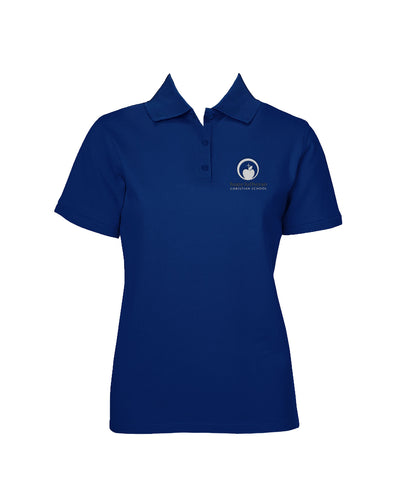 HOPE LUTHERAN ROYAL BLUE GOLF SHIRT, GIRLS, SHORT SLEEVE, YOUTH