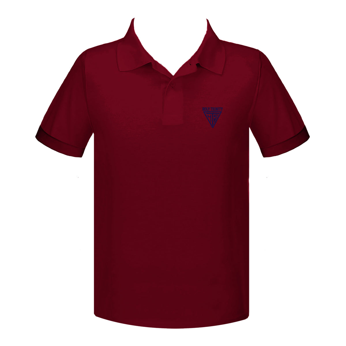 HOLY TRINITY RUBY RED GOLF SHIRT, UNISEX, SHORT SLEEVE, ADULT