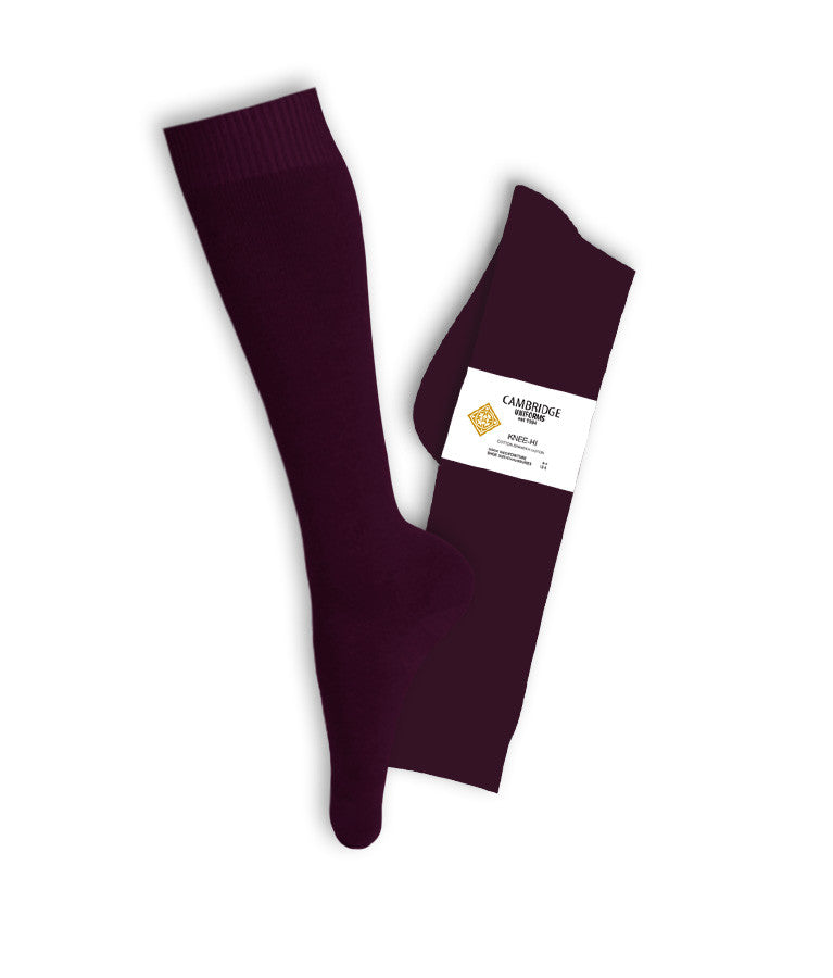BURGUNDY KNEE HIGH SOCKS, CHILD/YOUTH *FINAL SALE*
