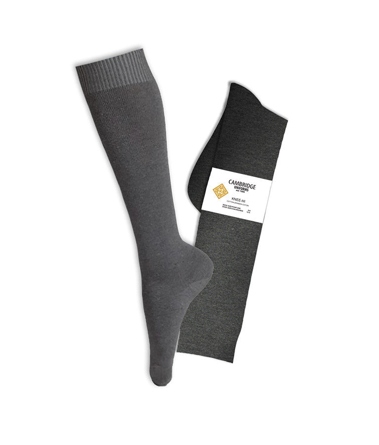 GREY KNEE HIGH SOCKS, CHILD/YOUTH *FINAL SALE*