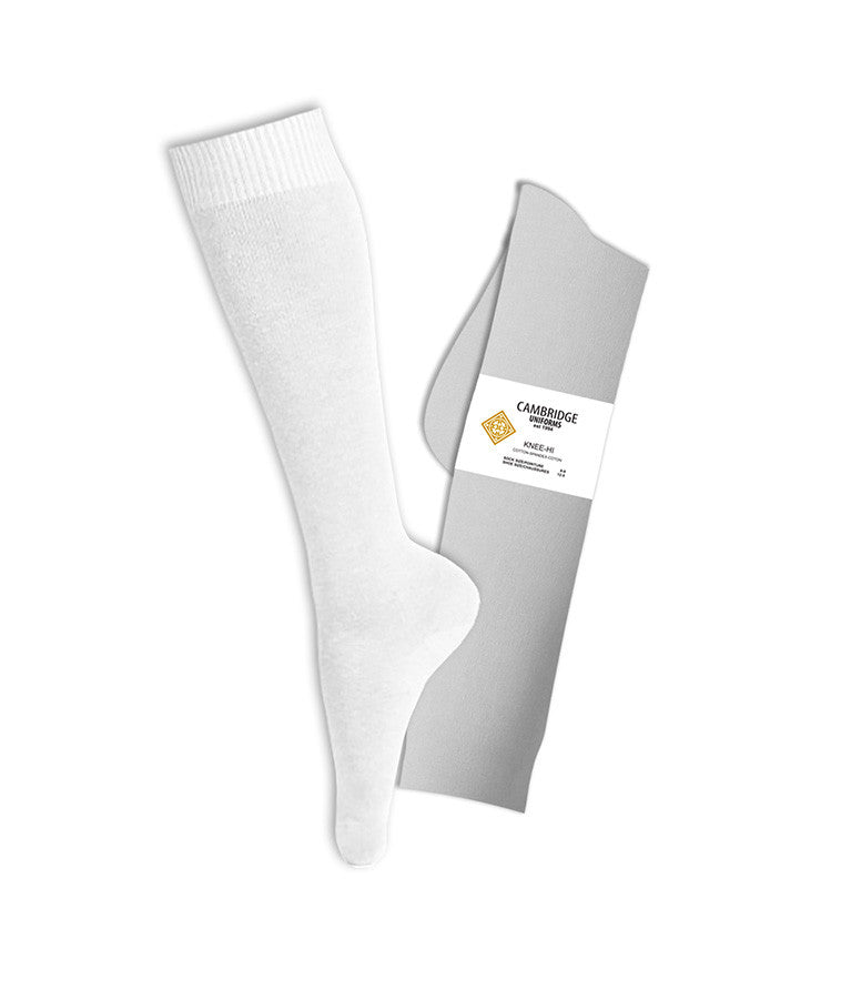 ***WHITE KNEE HIGH SOCKS, ADULT *FINAL SALE*