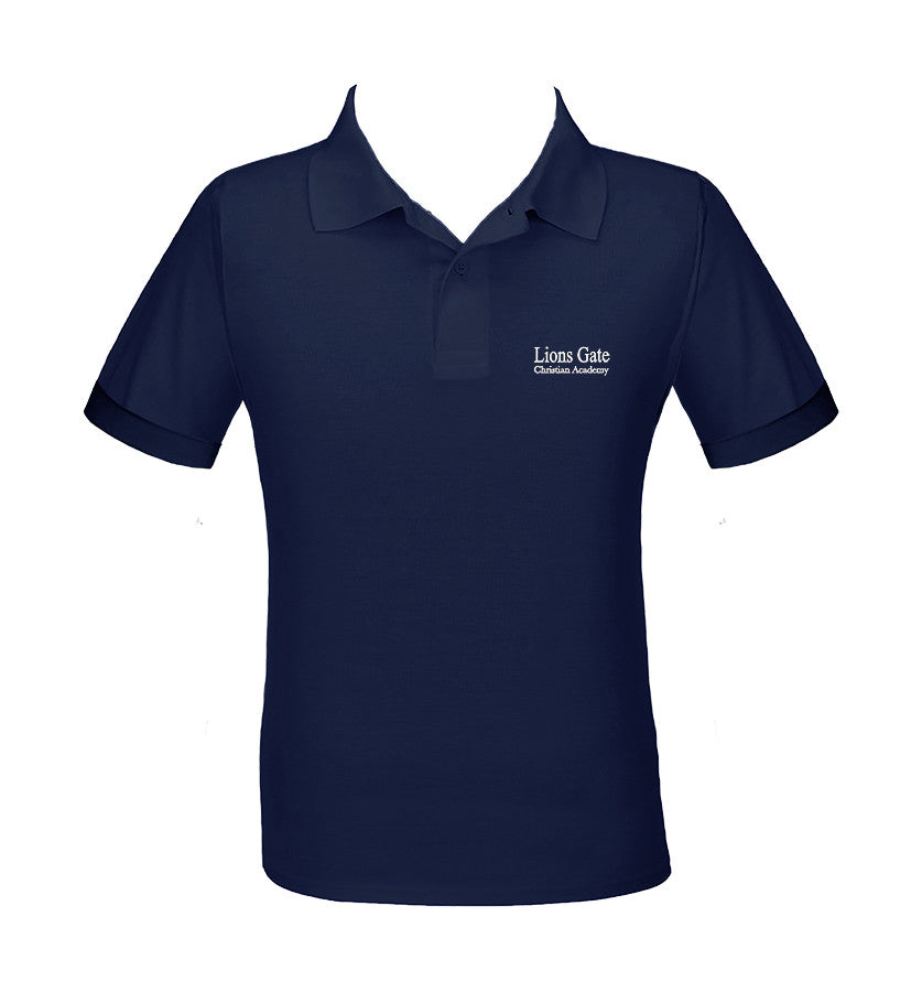 LIONS GATE K-12 GOLF SHIRT, UNISEX, SHORT SLEEVE, ADULT