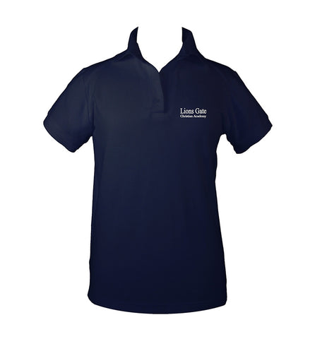 LIONS GATE NAVY GOLF SHIRT, GIRLS, YOUTH