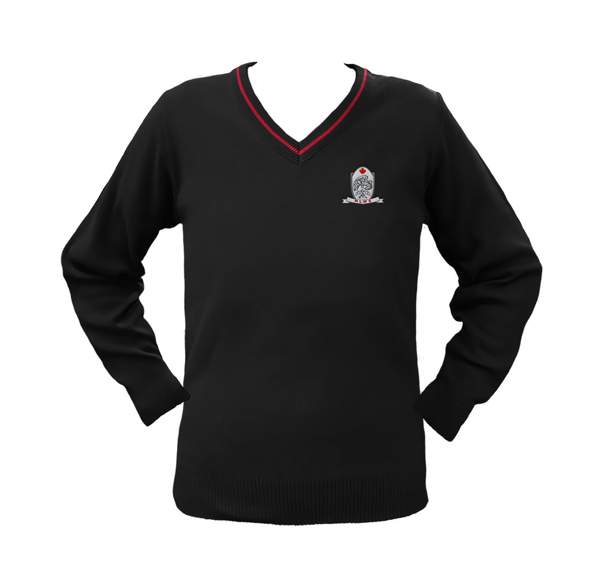 MAPLE LEAF WORLD PULLOVER WITH PIPING, UP TO SIZE 42