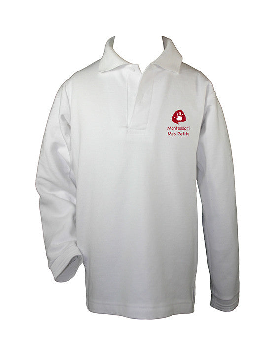 MONTESSORI MES PETITS GOLF SHIRT, UNISEX, LONG SLEEVE, CHILD