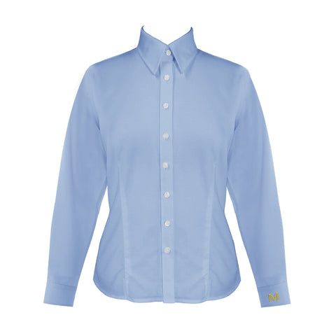MULGRAVE LIGHT BLUE LADIES BLOUSE, LONG SLEEVE
