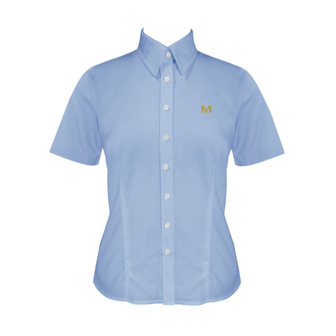 MULGRAVE LIGHT BLUE LADIES BLOUSE, SHORT SLEEVE
