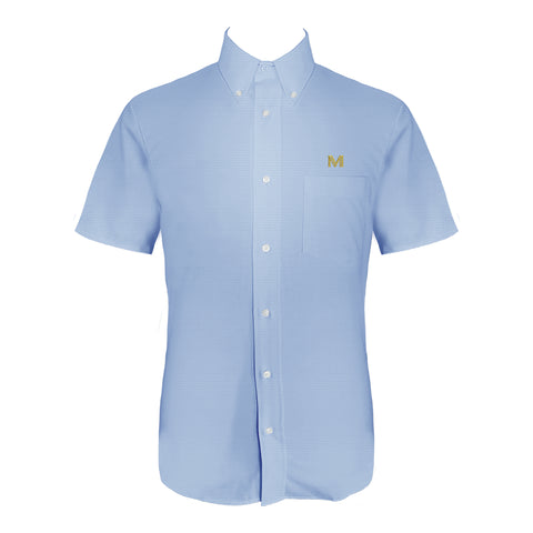 MULGRAVE LIGHT BLUE DRESS SHIRT, SHORT SLEEVE, MENS