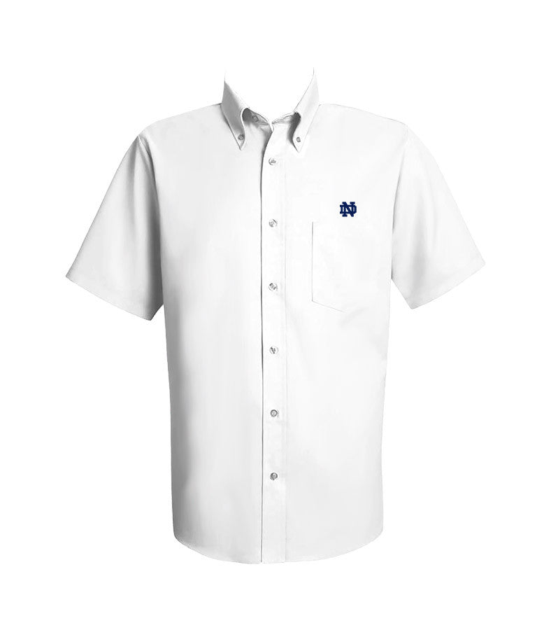 NOTRE DAME DRESS SHIRT, SHORT SLEEVE, MENS
