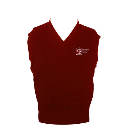 OKANAGAN CHRISTIAN RED VEST, UP TO SIZE 42
