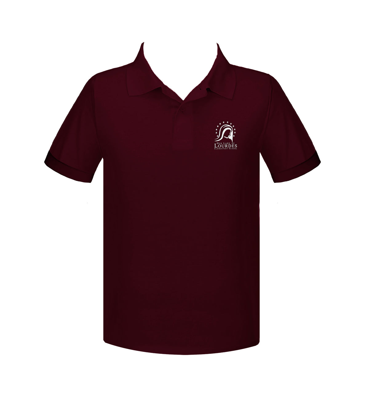 OUR LADY OF LOURDES GOLF SHIRT, SHORT SLEEVE, YOUTH