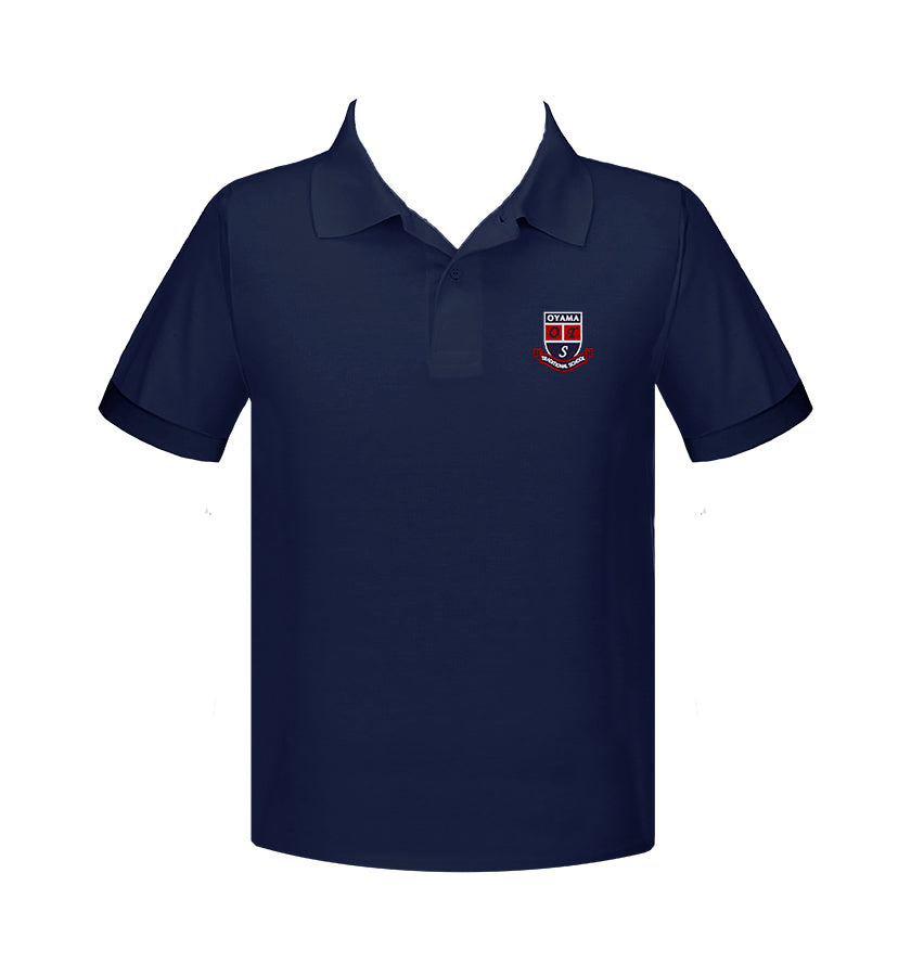 OYAMA NAVY GOLF SHIRT, UNISEX, SHORT SLEEVE, YOUTH