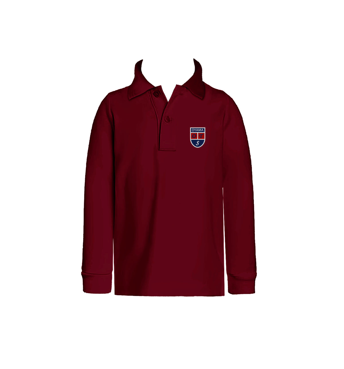 OYAMA RUBY RED GOLF SHIRT, UNISEX, LONG SLEEVE, CHILD