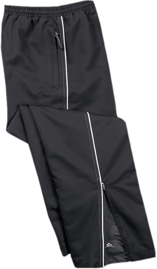 BLACK TRACK PANTS WITH WHITE PIPING, ADULT