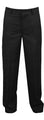 BLACK MENS REGULAR BACK PANTS, POLY/VISCOSE