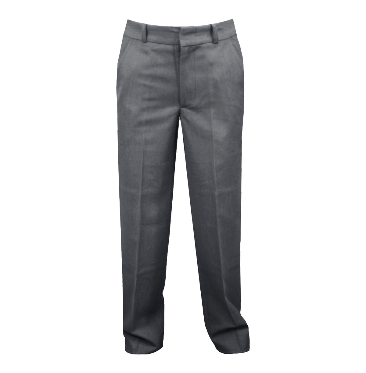 GREY MENS REGULAR BACK PANTS, POLY/VISCOSE