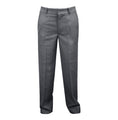 GREY MENS REGULAR BACK PANTS, POLY/VISCOSE