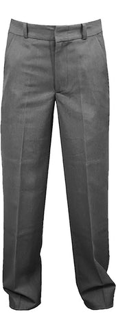 GREY ADJUSTABLE WAIST PANTS, POLY/VISCOSE