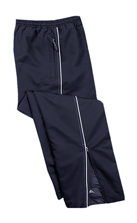 NAVY TRACK PANTS WITH WHITE PIPING, YOUTH