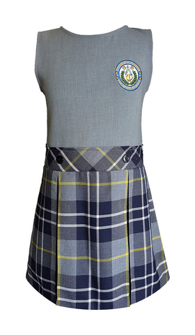 PYTHAGORAS TUNIC, DROPWAIST WITH BUTTONS AND BACK ZIPPER