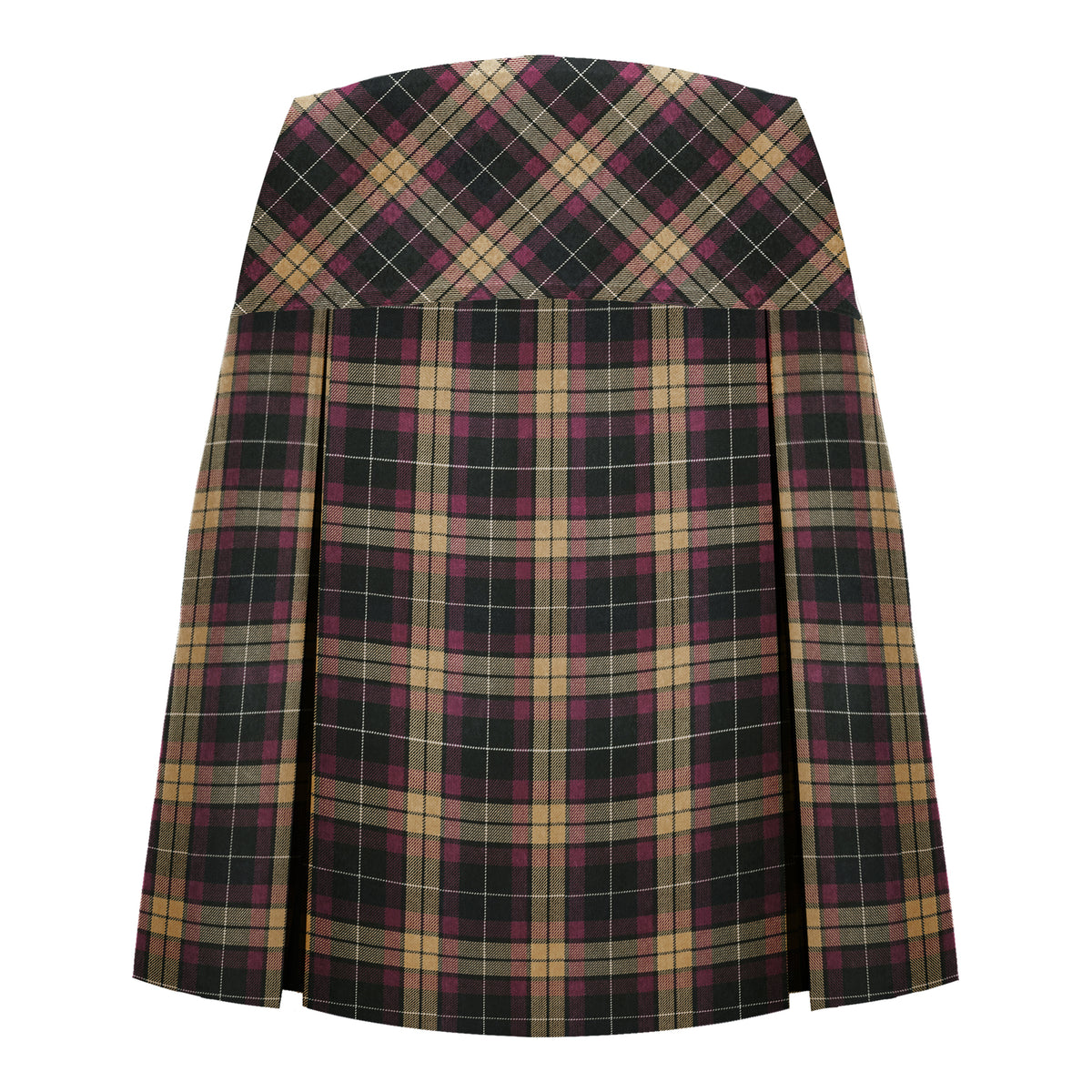 ***TARTAN TENNIS SKORT WITH BIKE SHORTS, ADJUSTABLE WAIST, 2901-61