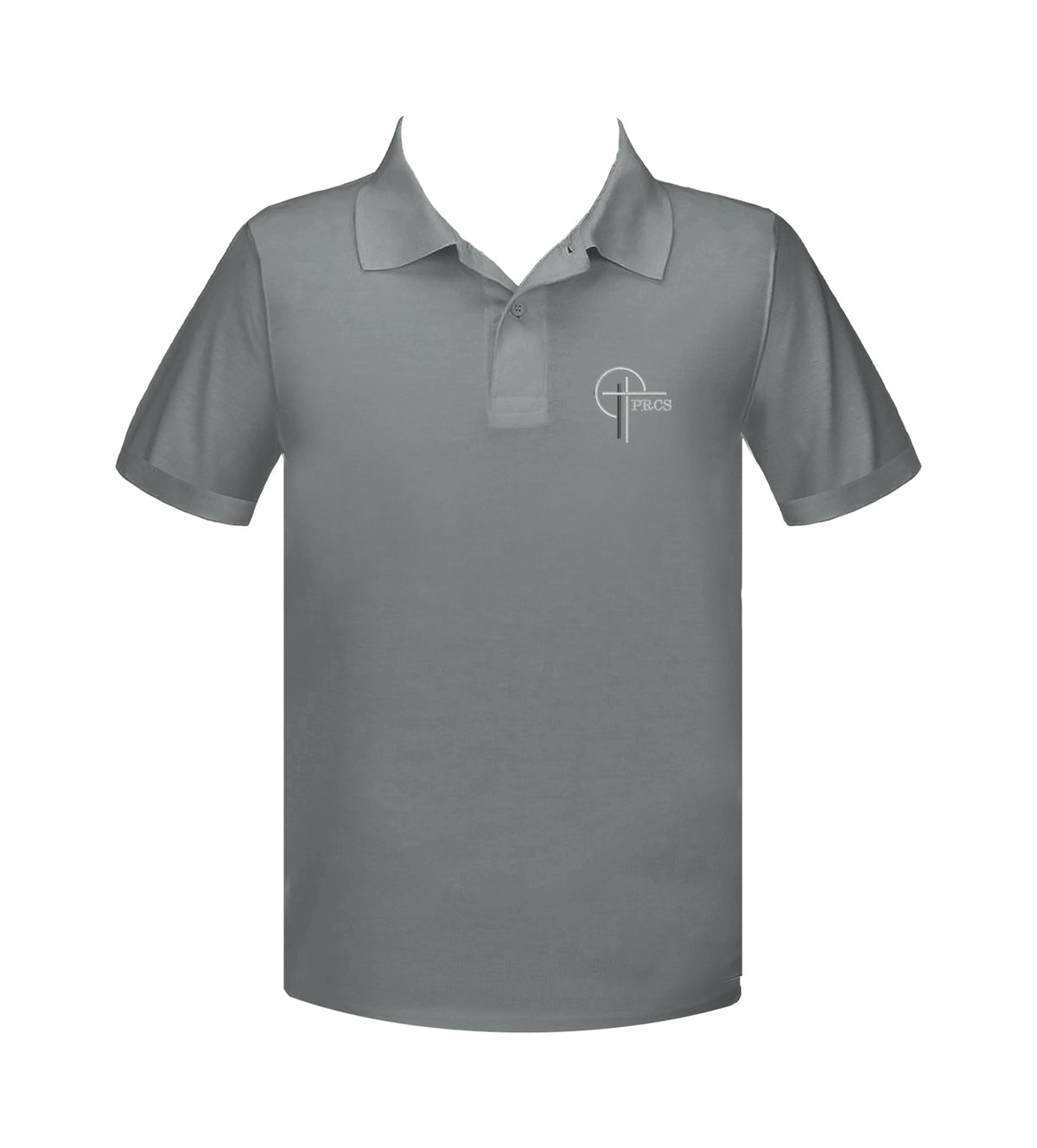 POWELL RIVER CHRISTIAN GREY GOLF SHIRT, UNISEX, CHILD
