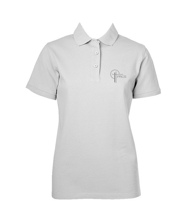 POWELL RIVER CHRISTIAN WHITE GOLF SHIRT, FITTED, SHORT SLEEVE, YOUTH