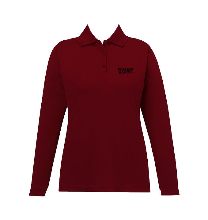 RIVERBEND ACADEMY GOLF SHIRT, GIRLS, LONG SLEEVE, YOUTH