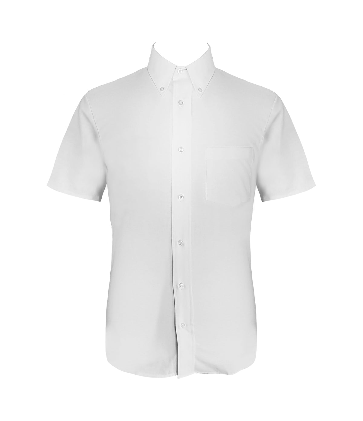 WHITE DRESS SHIRT, UNISEX, SHORT SLEEVE, YOUTH