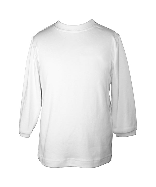 WHITE INTERLOCK SHIRT, LONG SLEEVE