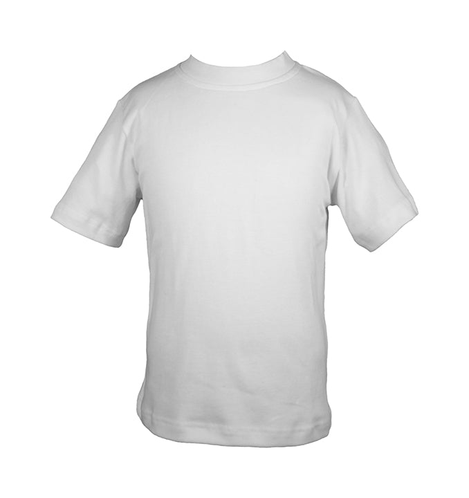 WHITE INTERLOCK SHIRT, SHORT SLEEVE