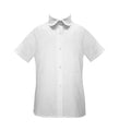 PETERPAN BLOUSE, PINPOINT COTTON/POLY, SHORT SLEEVE