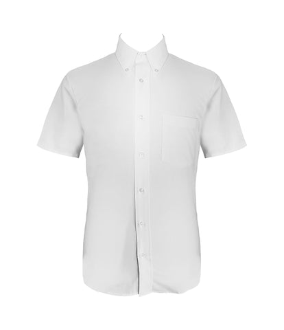 WHITE DRESS SHIRT, SHORT SLEEVE, SLIM FIT, MENS