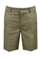 KHAKI ADJUSTABLE WAIST SHORTS, POLY/COTTON