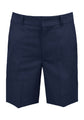 DARK NAVY ADJUSTABLE WAIST SHORTS, POLY/VISCOSE