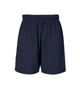 NAVY GYM SHORTS, WICKING, ADULT