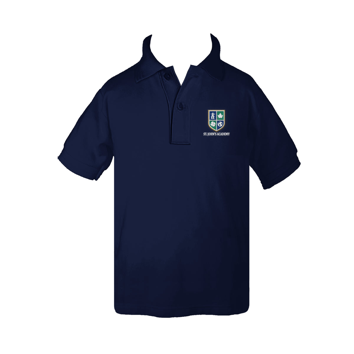 ST. JOHN&#39;S ACADEMY GOLF SHIRT, UNISEX, SHORT SLEEVE, CHILD