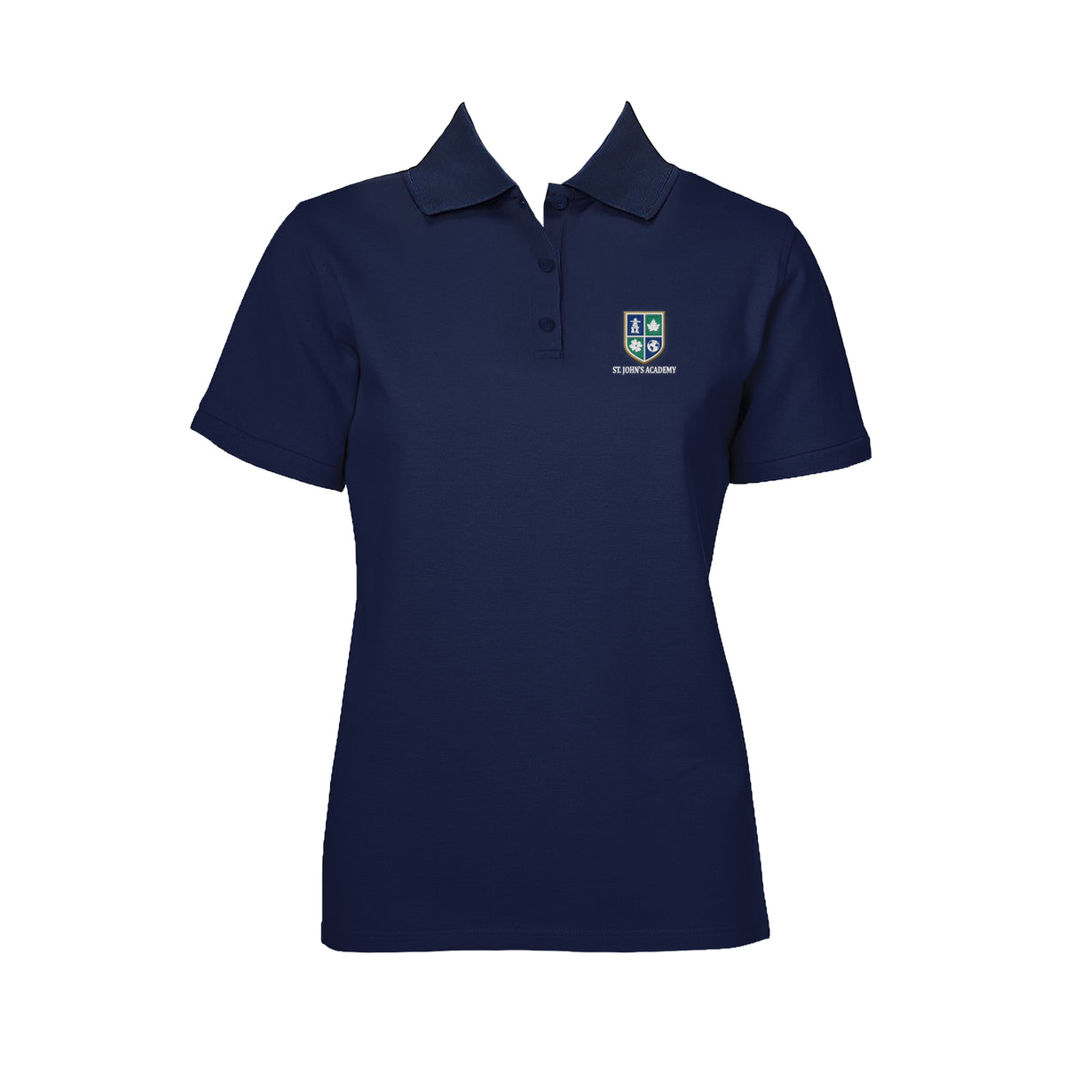 ST. JOHN&#39;S ACADEMY GOLF SHIRT, FITTED, SHORT SLEEVE, YOUTH