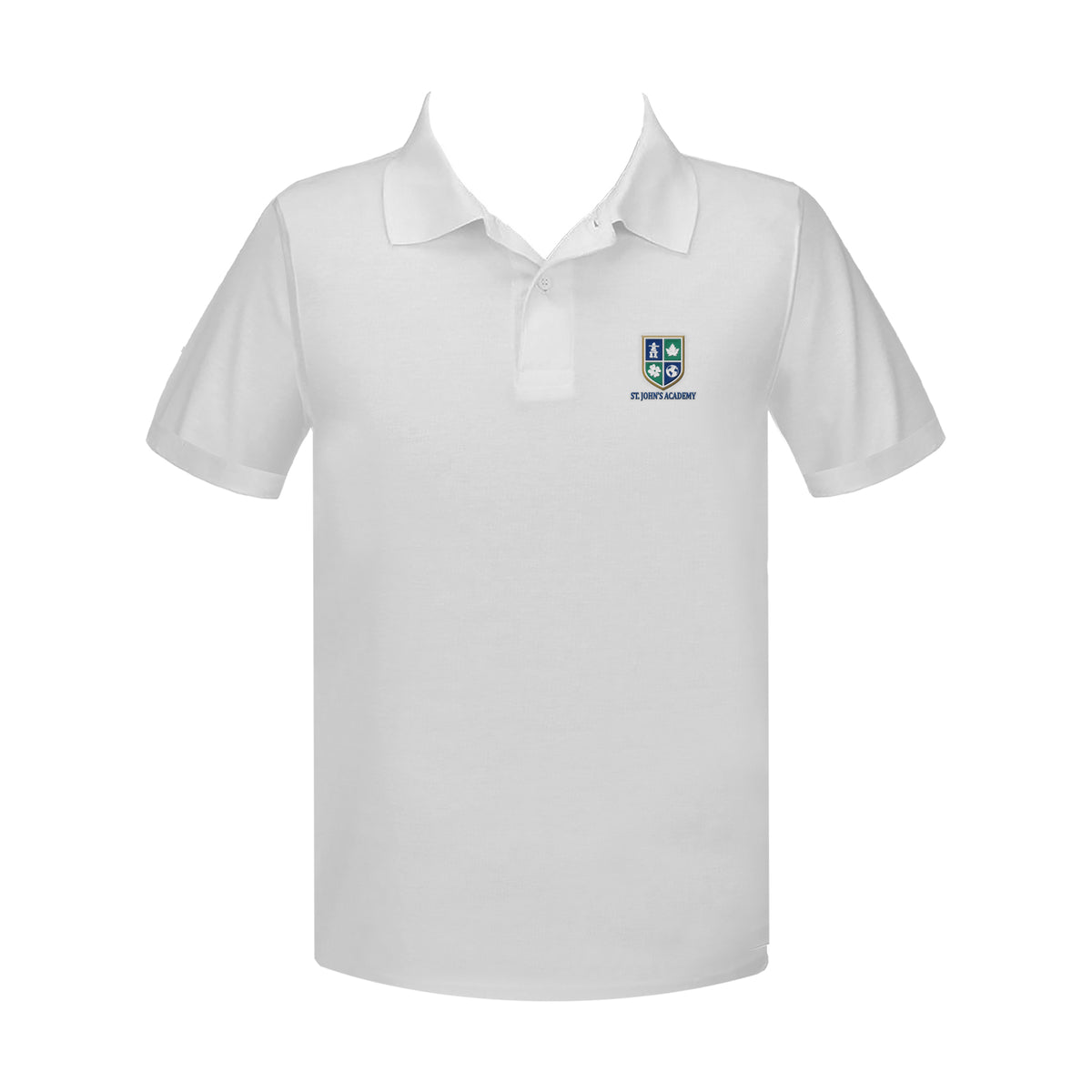 ST. JOHN&#39;S ACADEMY GOLF SHIRT, UNISEX, SHORT SLEEVE, ADULT