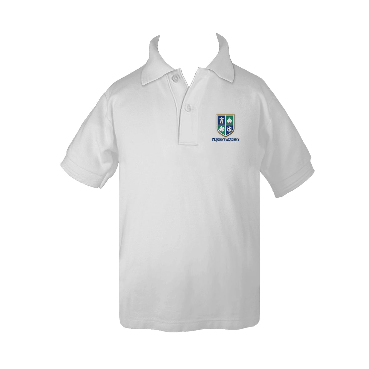 ST. JOHN&#39;S ACADEMY GOLF SHIRT, UNISEX, SHORT SLEEVE, CHILD