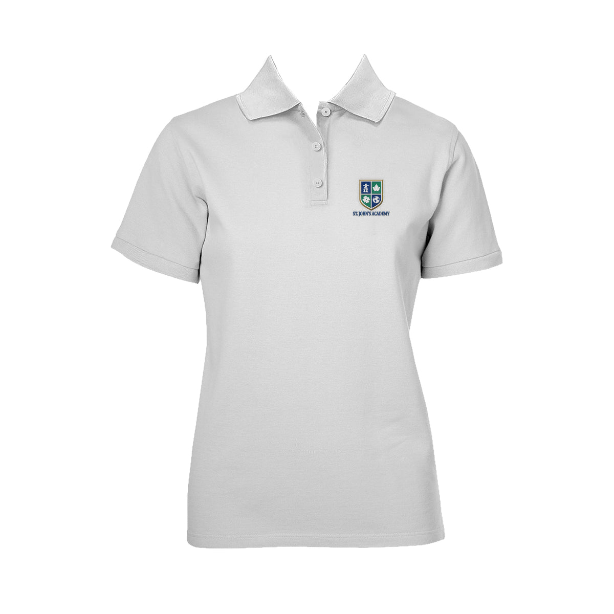 ST. JOHN&#39;S ACADEMY GOLF SHIRT, FITTED, SHORT SLEEVE, YOUTH